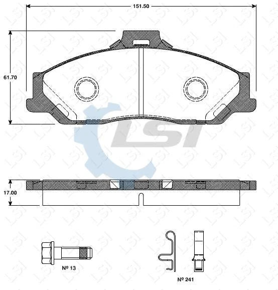 Front Bendix HD Brake Pads and Rotors Set for Ford COURIER 2.5 2.6L GL 4WD 99-04