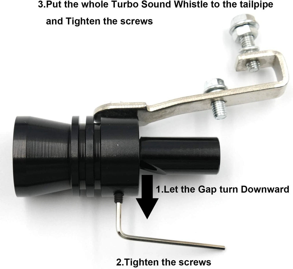 2x Turbo Exhaust Whistle Sound Simulator Dump Car Tailpipe Valve Whistler AU