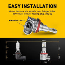 Load image into Gallery viewer, AUXITO 2X H11/H8/H9 9000LM LED Headlight Bulbs 3000K Beam Globe Amber White A