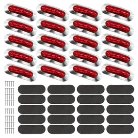 20X Red LED Clearance Lights Side Marker Lamp Trailer Truck Caravan Lorry IP67
