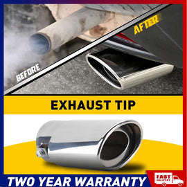 Stainless Steel Exhaust Trim Tip Muffler Chrome Tail Car Van Universal Stright