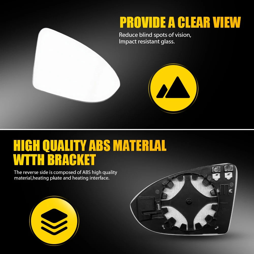 Right Driver Mirror for VW GOLF MK7 MK7.5 2013-2018 Heated Convex with Base