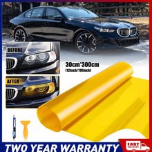 Load image into Gallery viewer, Yellow Smoke Gold Tint Film Headlights Tail Fog lights Car Vinyl Wrap 30cm x 3M