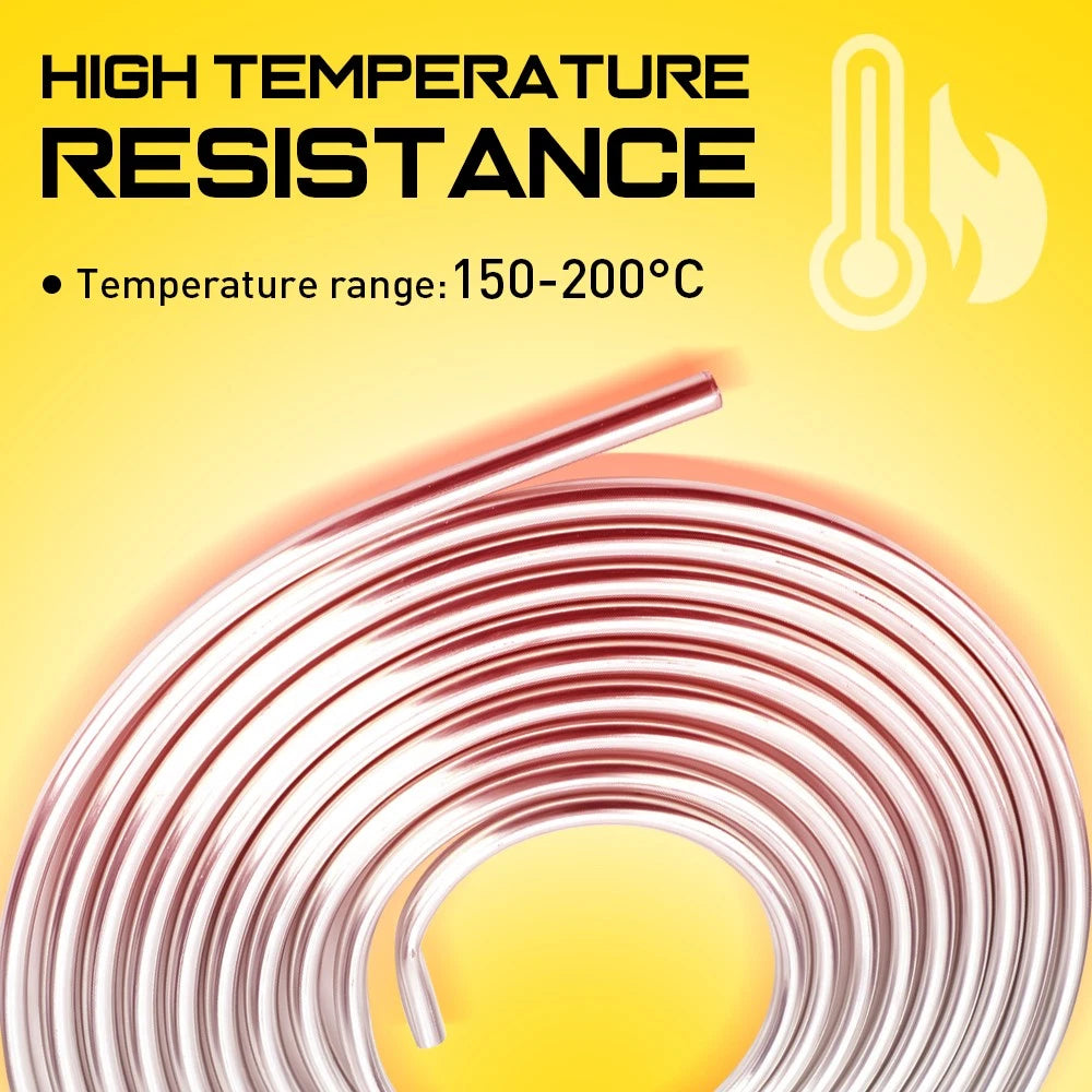 3/8" 20ft Steel Brake Pipe Bundy Tube Coil Fuel Transmission Line Zinc Coated AU