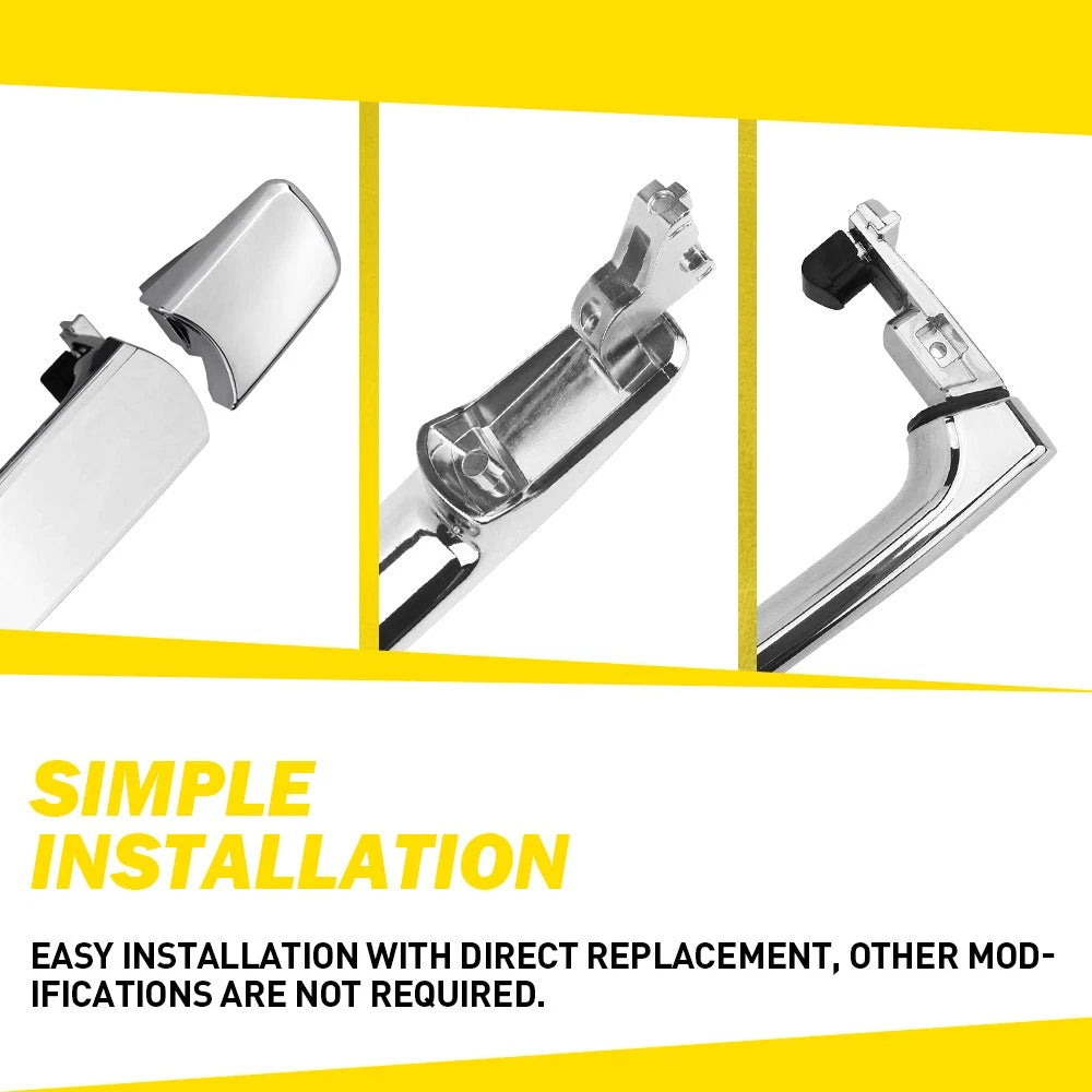 Pair Chrome Rear Right Left Outer Door Handle For Nissan X-Trail T31 1 2 2010-13