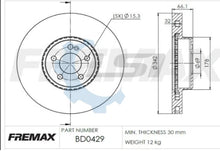Load image into Gallery viewer, Fremax Front Disc Rotors for Mercedes Benz GLC250 253 2.0 2.1 2015-2019 342mm