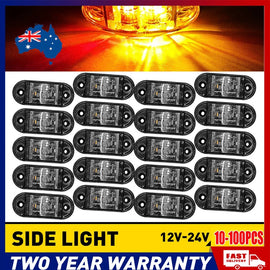 10-100X LED Clearance Side Marker Light Amber Red Lamp Trailer Lorry Caravan A2
