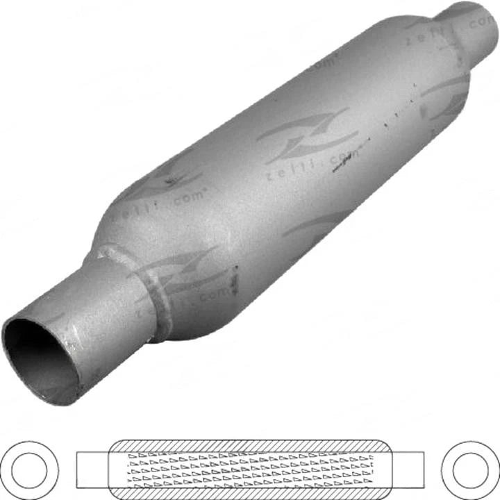 Redback Hotdog Muffler 9" x 1.5" Spiral Mild HD9150