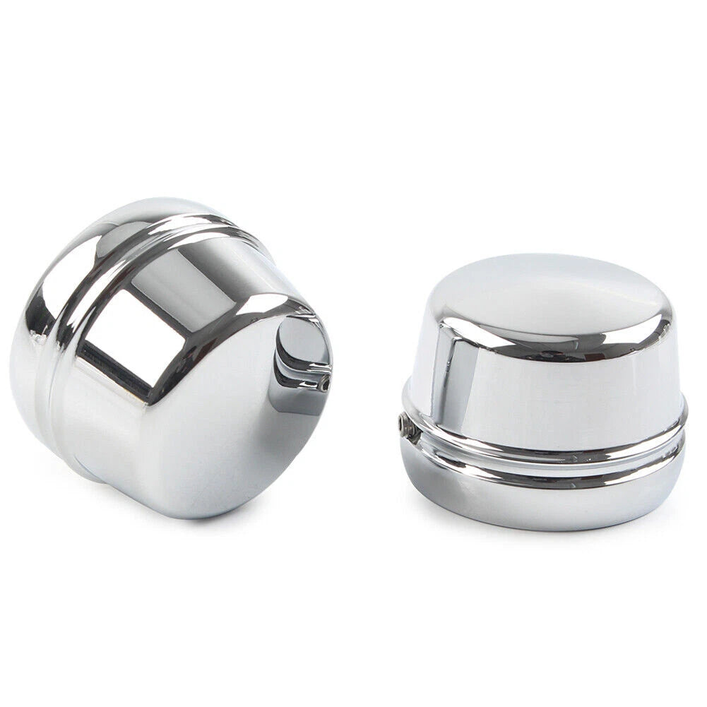 Chrome Front Axle Cap Nut Covers For Harley Dyna Softail Sportster XL 883 1200