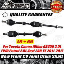 Load image into Gallery viewer, Pair Front CV Joint Drive Shaft For Toyota Camry ASV50R 2.5L 2AR-FE 2011-2017 AU