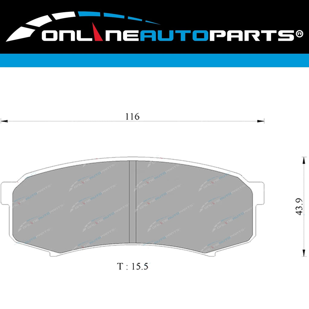 Rear Disc Brake Pads Set for Landcruiser VDJ76R VDJ78R VDJ79R 2007~13 V8 Diesel