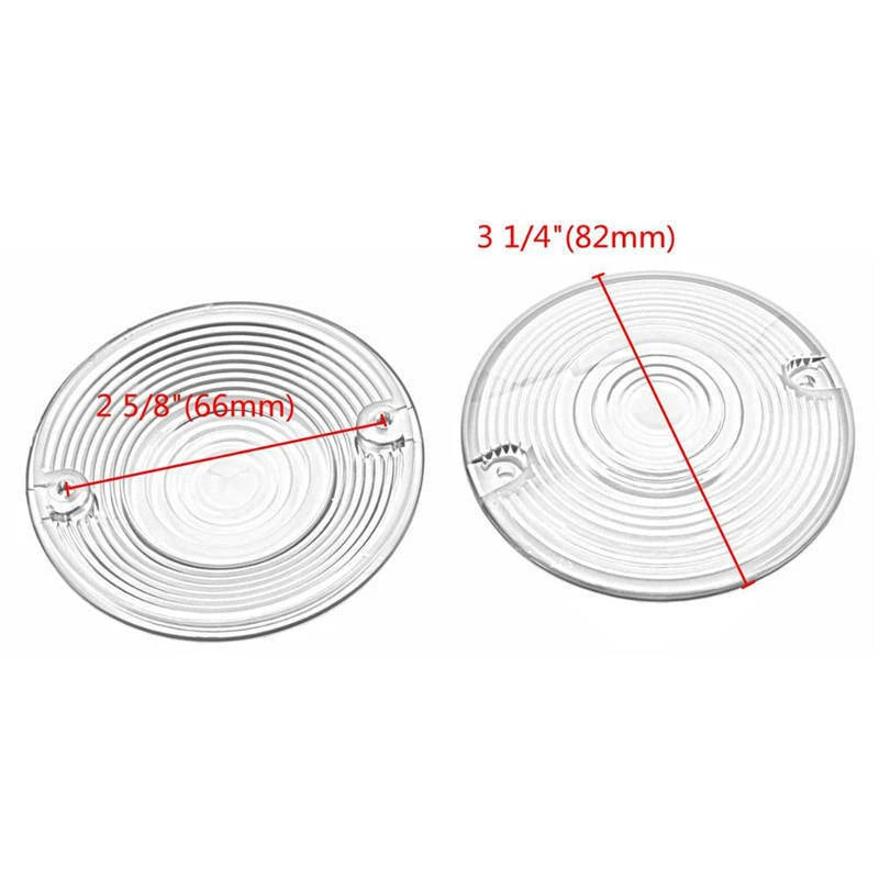 2 Flat Turn Signal Light Indicator Amber Lens Cover For Harley Touring 1986-2018