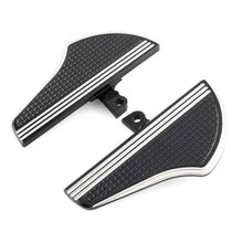 Load image into Gallery viewer, Black White Front Foot Pegs Floorboards Pad For Harley Sportster Touring Softail