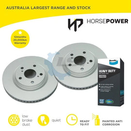 Front Bendix HD Brake Pads and Rotors Set for Toyota Alphard ANH20 GGH20 2008-15