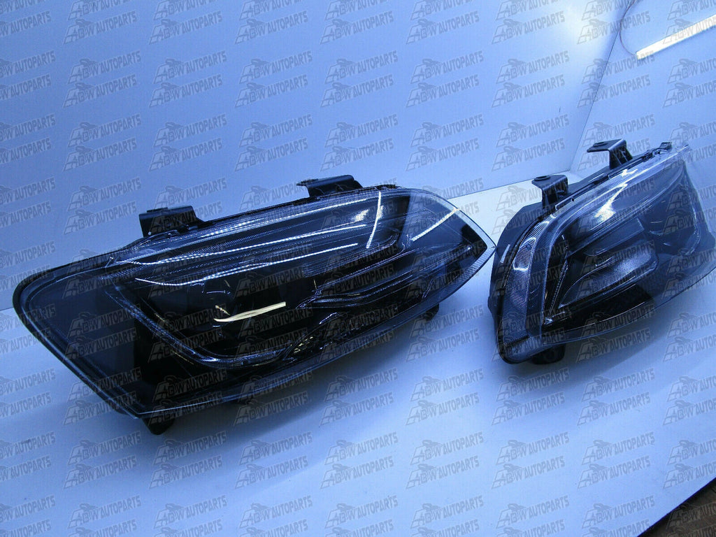 VE SERIES 1 HEADLIGHTS BLACK LED DRL Sequential Indicator HOLDEN COMMODERE NEW