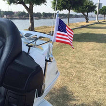 Load image into Gallery viewer, For Honda Goldwing GL1800 2001-2011 Motorcycle USA American Flag &amp; Flag Pole ST
