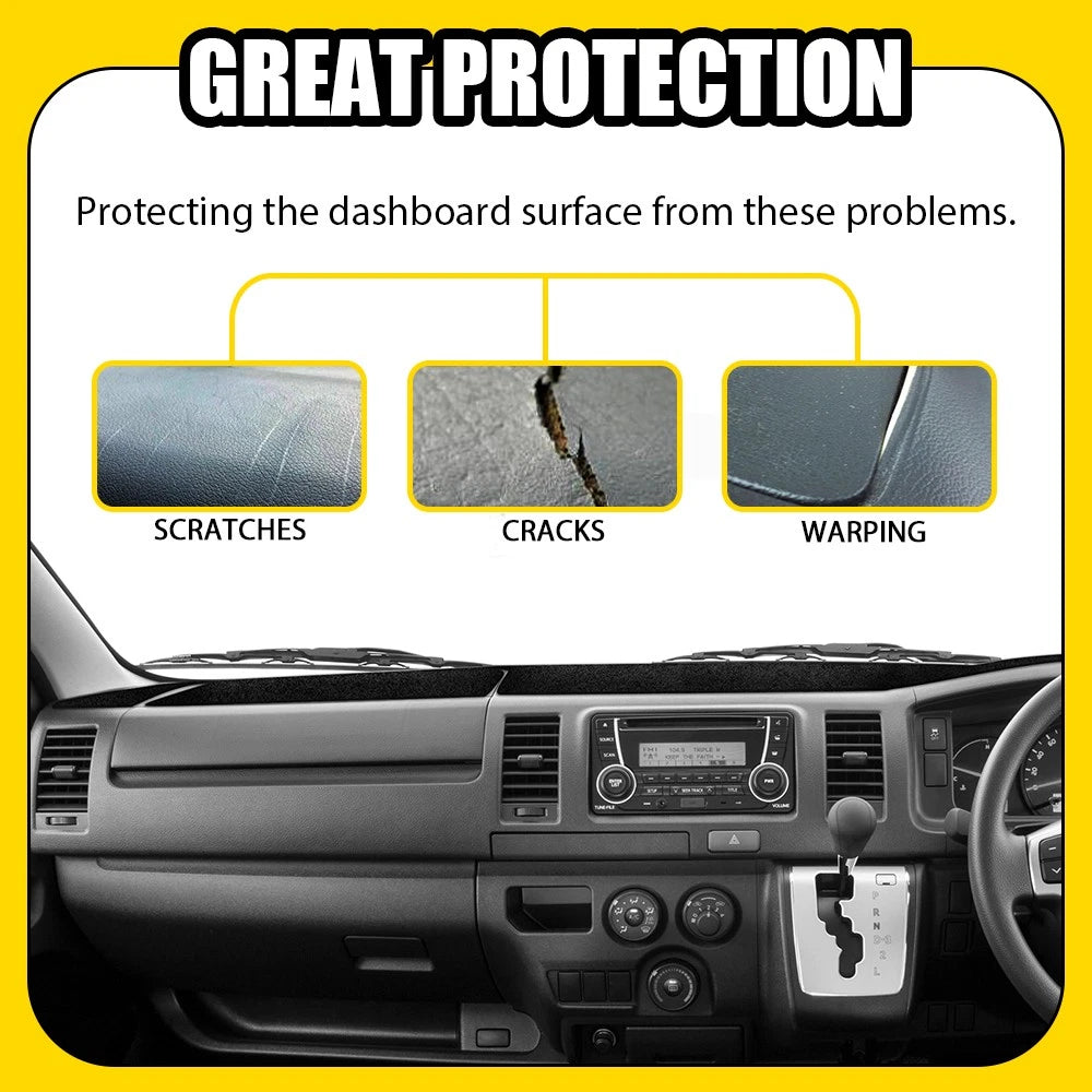 Car Dashmat Cover Dashboard Dash Mat Fits Toyota Hiace 2005-2018 SLWB Van