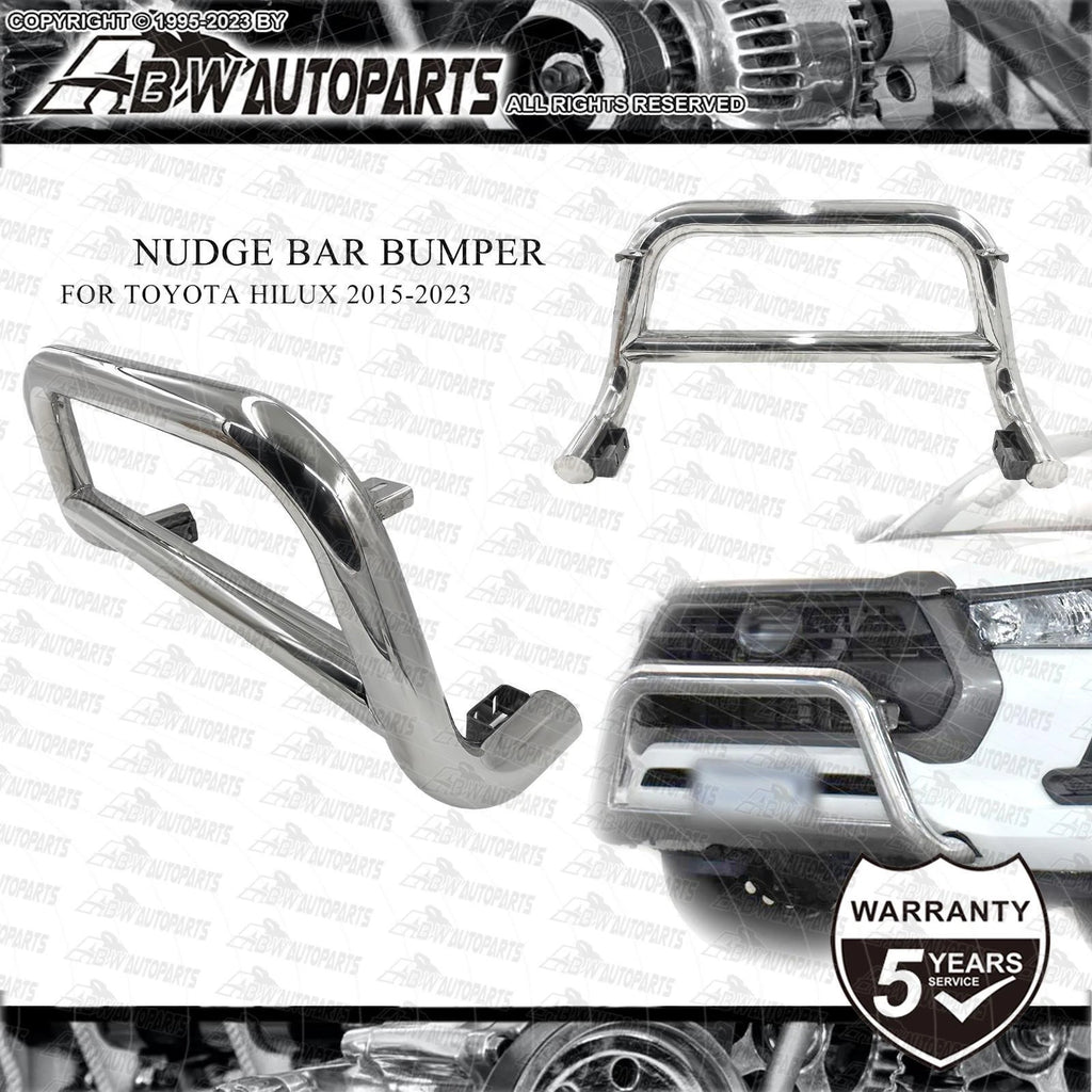 For Toyota Hilux N80 2015-2023 Stainless Steel Nudge Bar Front Bumper