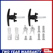 Load image into Gallery viewer, Pair Heavy Duty T-Bar Lock for Ute Canopy Rear Black Metal Key Locked A