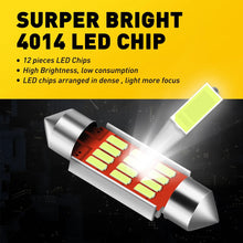 Load image into Gallery viewer, 2x BLUE FESTOON LED INTERIOR DOME LIGHT MAP BULB GLOBE 12V CAR 4WD 36MM 12SMD