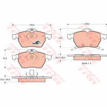 Load image into Gallery viewer, TRW Cotec Brake Pad Set Front GDB1342
