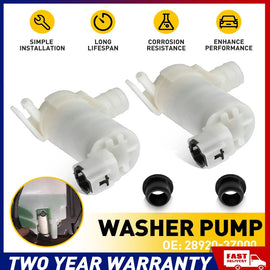 2PCS For Nissan Patrol GU Y61 1998-04 Windscreen Washer Pump Motor Replacement