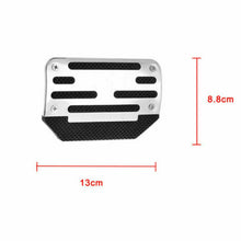 Load image into Gallery viewer, 2x Silver Non-Slip Automatic Car Gas Brake Pedals Pad Cover Car Accessories ST