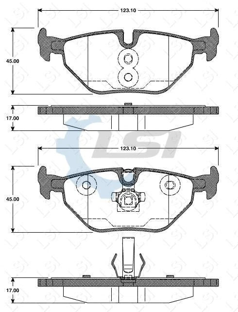 Rear Brake Pads with Sensor and Disc Rotors for BMW 318i E46 SOLID Rotors 98-05