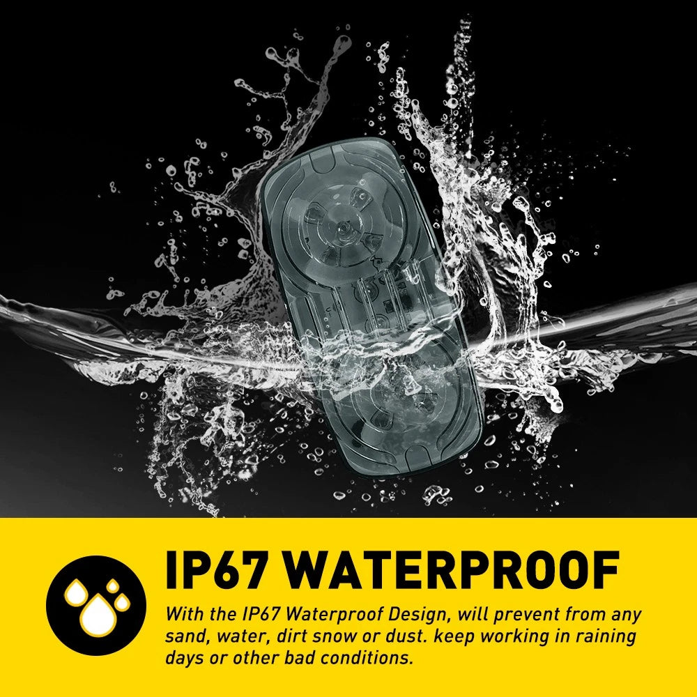 4PCS Amber Red Led Clearance Lights Side Marker Lamp Trailer Truck Caravan IP67