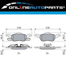Load image into Gallery viewer, Bosch Front Disc Brake Pad Set for Ford Focus LR 1.8L 2.0L 2002~2005