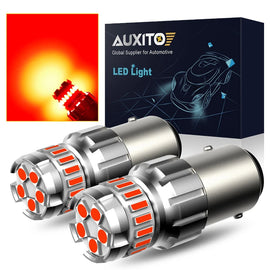 AUXITO BAY15D 1157 Red LED Car Reverse Tail Brake Light Turn Stop Bulb Globe 2X