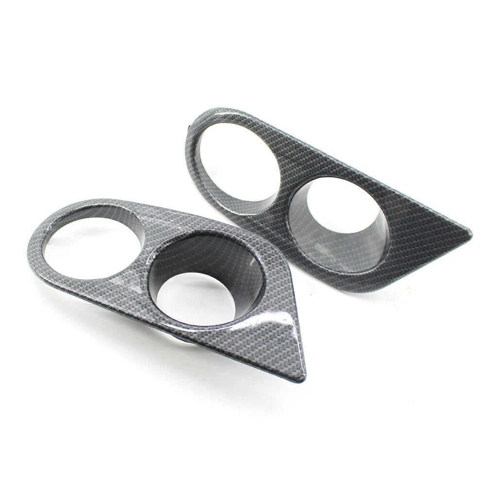 2pcs Carbon Fiber Front Fog Light Cover Grille For BMW E46 M3 2001-2006 2-Door