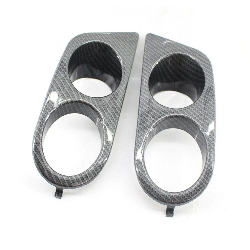 2pcs Carbon Fiber Front Fog Light Cover Grille For BMW E46 M3 2001-2006 2-Door