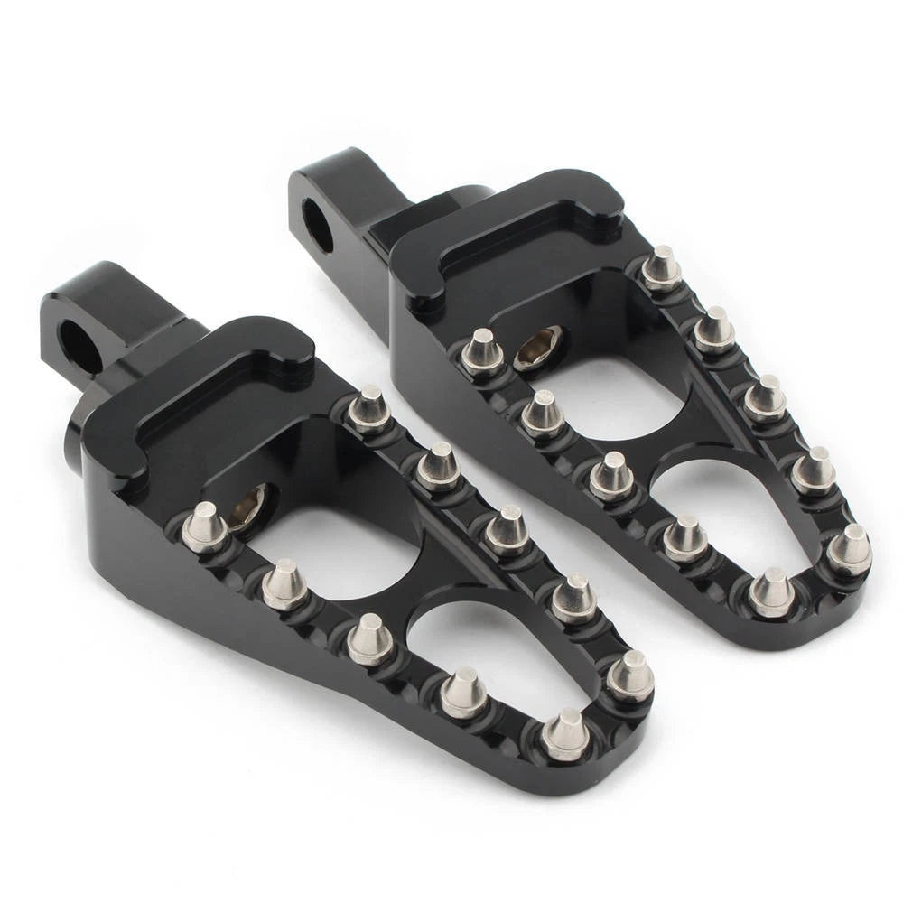 Black MX Style Foot Pegs Footrest for Harley Street Glide V-Rod Sportster Dyna S