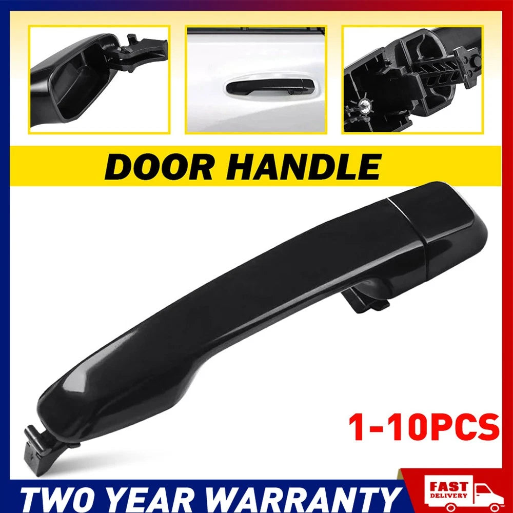 1-10X Rear Outer Door Handle Fit For Toyota Prado J150 Series 2009-2020 Black A