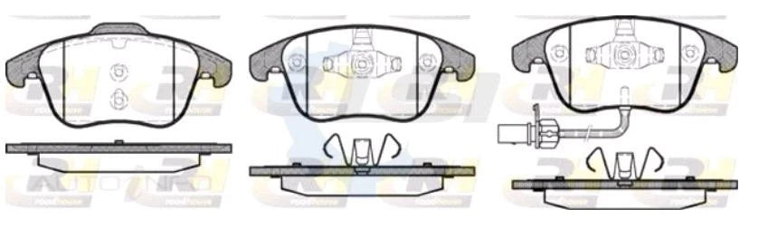 Front Brake Pads w/sensor and Disc Rotors set for VW Tiguan 5N 07-18 312mm