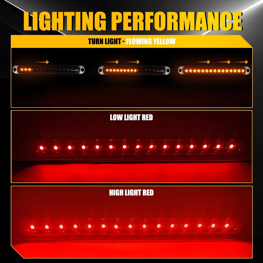 4X 15 LED Waterproof 3IN1 Stop Brake Tail Lights Trailer light Boat Truck Lamp Z