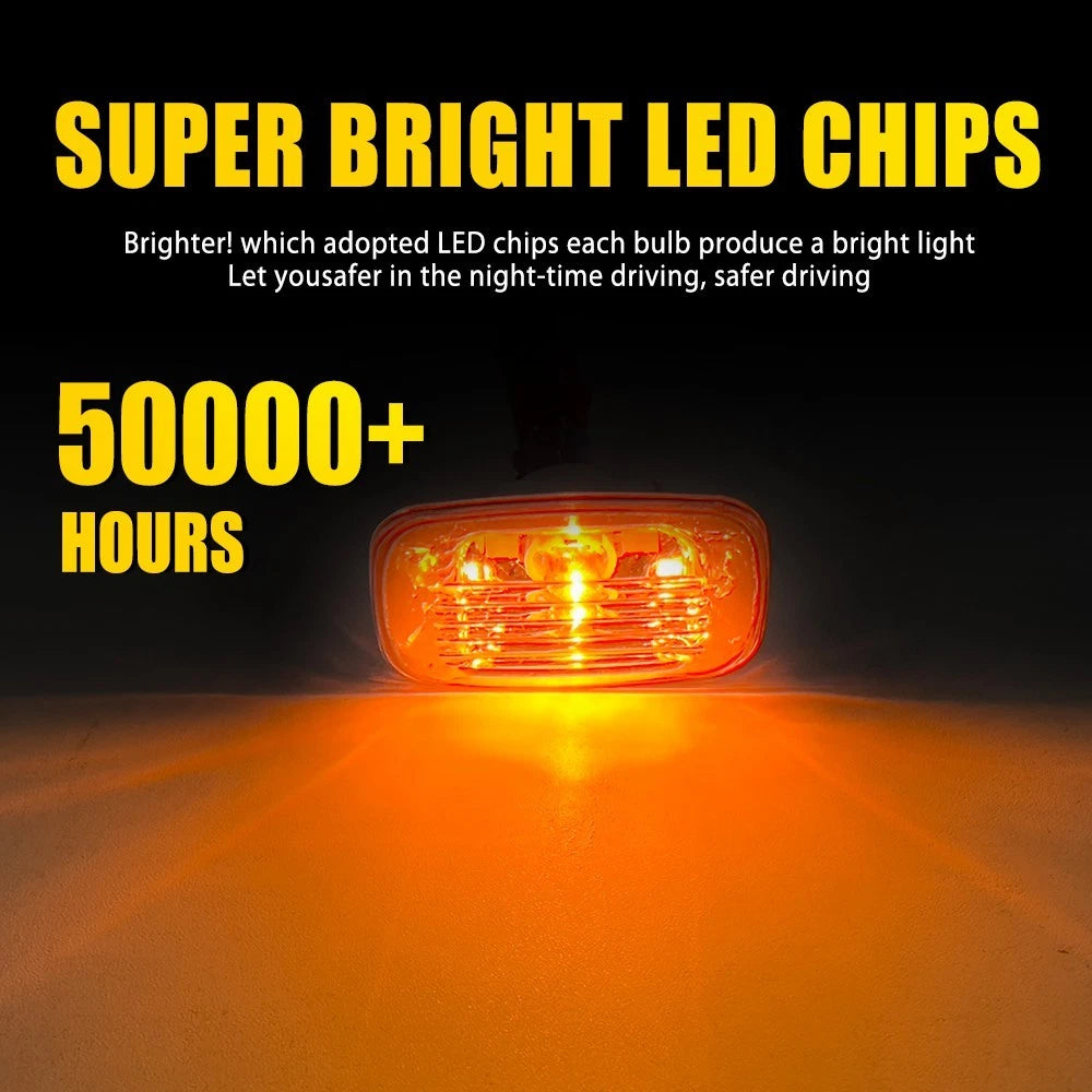 For Toyota LANDCRUISER 80 Series Side Guard Indicator Light 2Pair CLEAR repeater