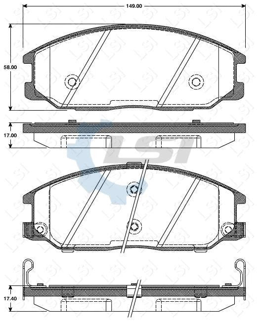 Front Brake Pads and Disc Rotors set for Hyundai Santa Fe SM 2000-2006 276mm