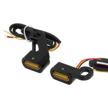 Load image into Gallery viewer, 2X Black LED Turn Signal Indicator Running Light Fit For Harley Touring Softail