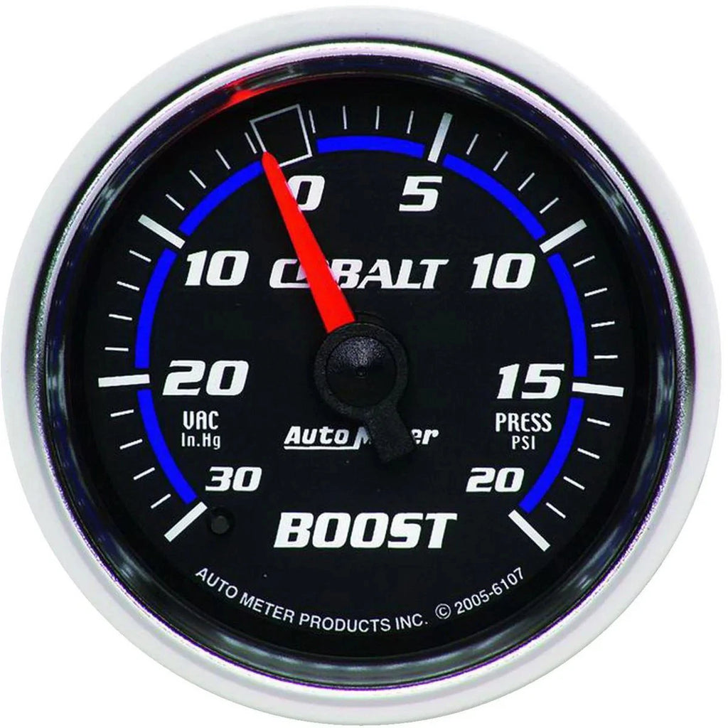Autometer Cobalt 2-1/16in Boost/Vacuum Gauge 30in/Hg 20PSI Mechanical AU6107