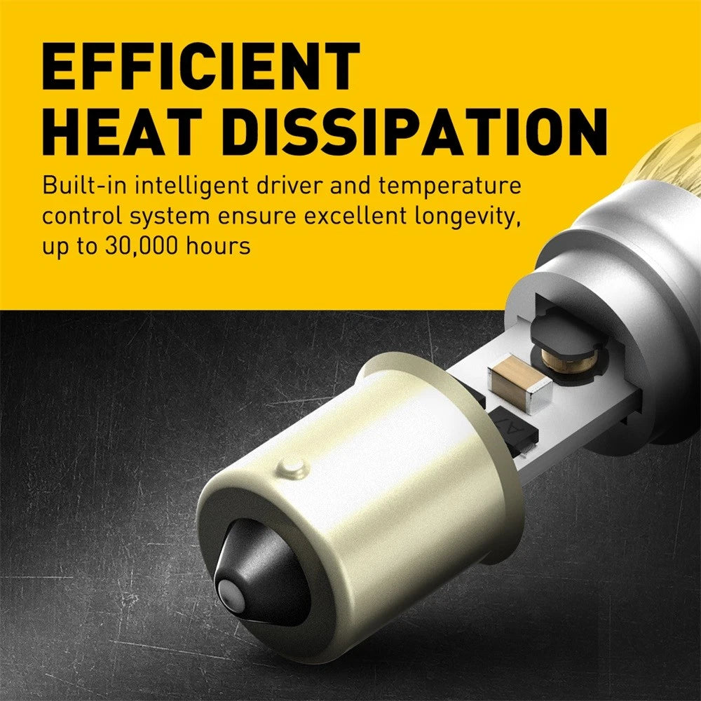 2-10x 1156 BA15S LED Bulbs Amber Orange 6-SMD Tail Turn Signal Indicator Light.