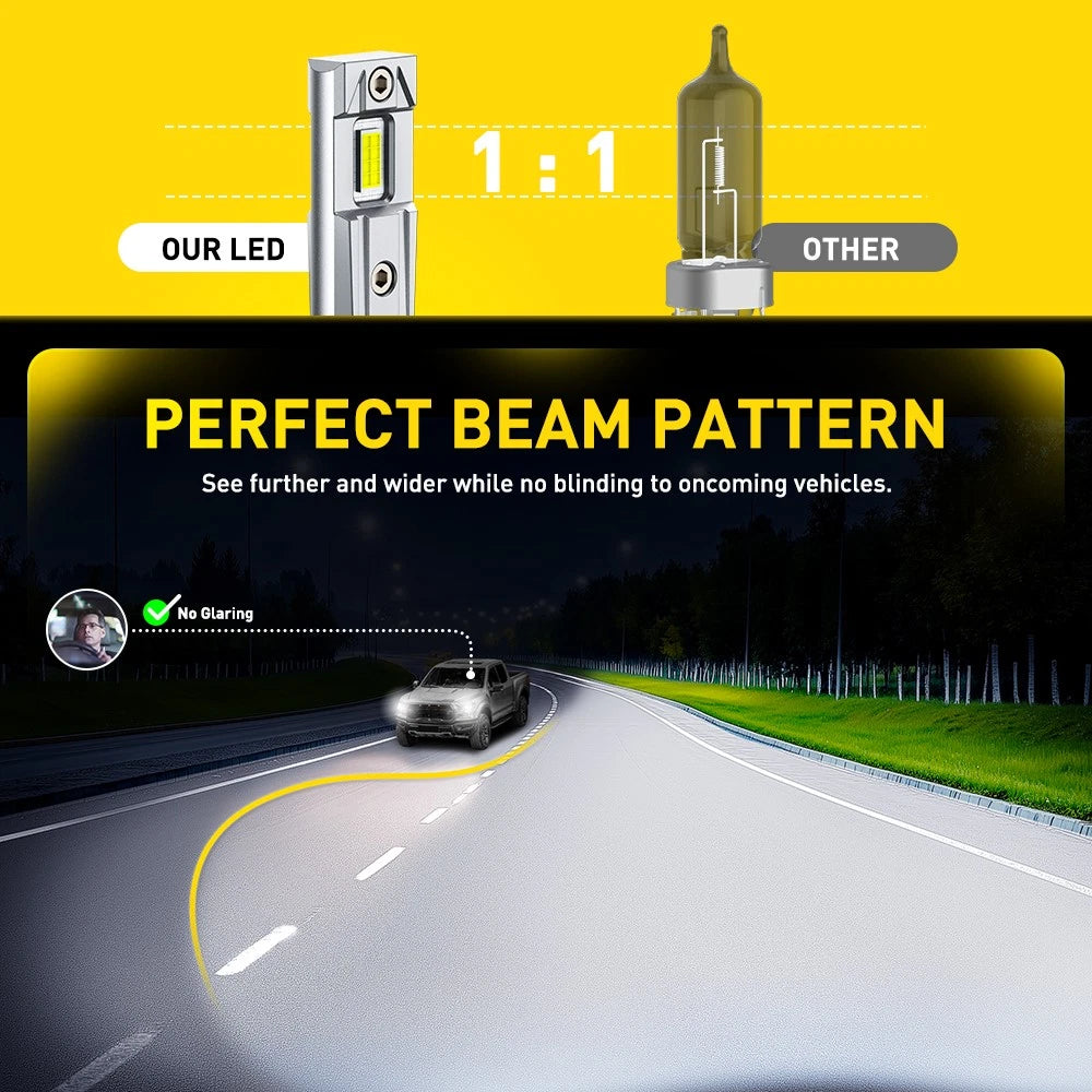 AUXITO 2/4/8x HB3 9005 50W 12V White 6000K Car Headlight Lamp Globes Bulbs LED