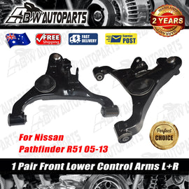 1 Pair Front Lower Left & Right Control Arm for Nissan Pathfinder R51 2005-2013