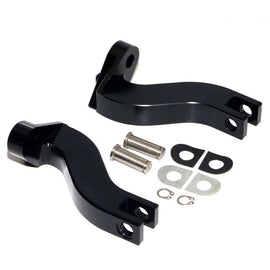 Pair Passenger Foot Peg Mounts Brackets Black For Harley Touring FLHT 93-2023 ST