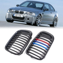 Load image into Gallery viewer, Gloss Black M Color Front Kidney Grill Grille For BMW E46 3Series 4Door 98-01 ST