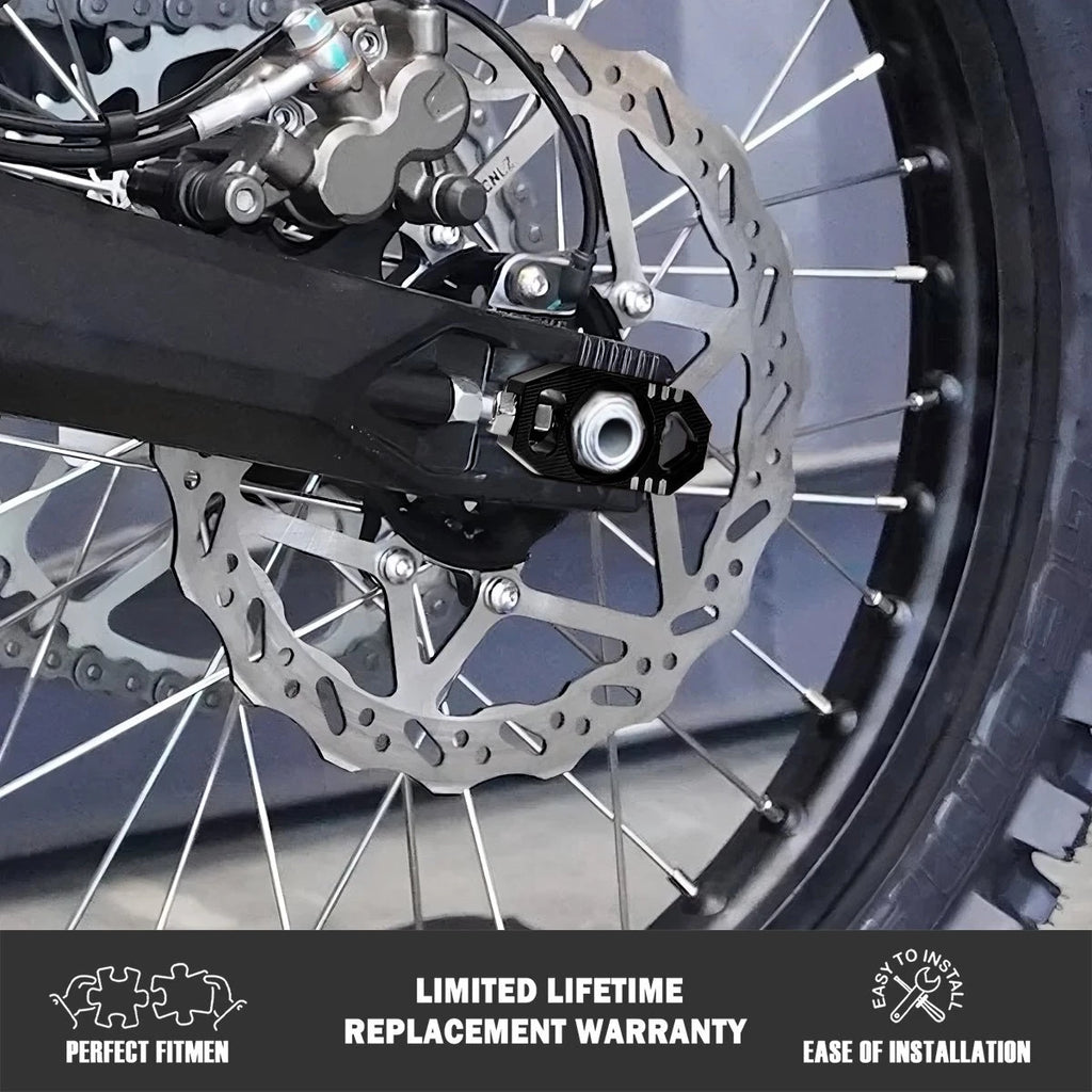 For Surron Ultra Bee 2023+ CNC Aluminum 2x Axle Block Chain Adjuster Bolts Black