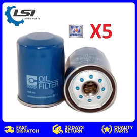 5 x Wesfil Oil FILTERs for LIBERTY IMPREZA FORESTER LANCER PAJERO 323 XV Z411