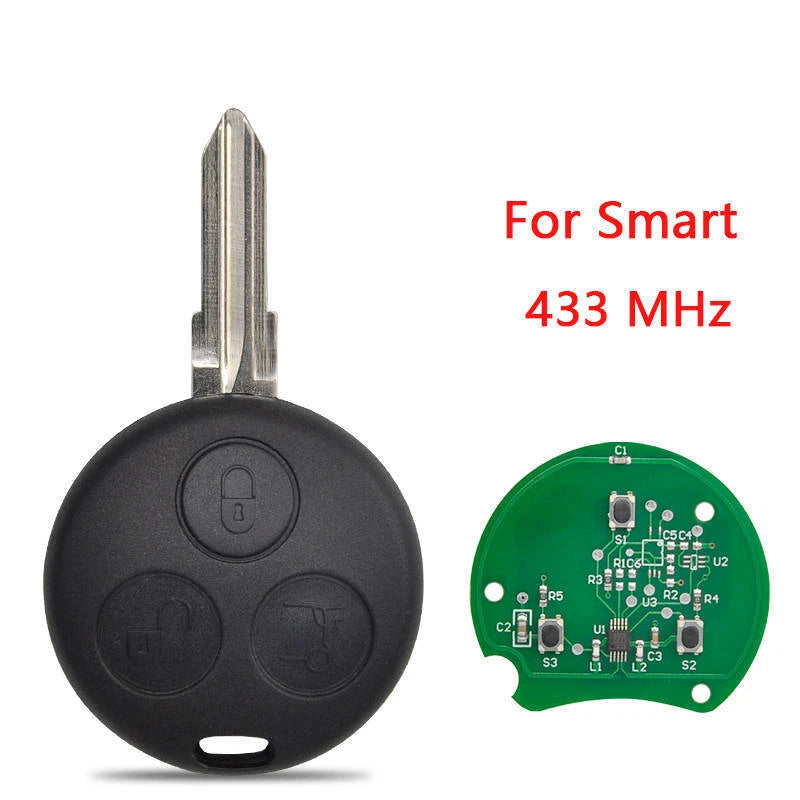 Car radio key remote control 433 MHZ for SMART 450 FORTWO Cabrio City Coupe ST