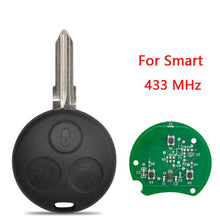 Load image into Gallery viewer, Car radio key remote control 433 MHZ for SMART 450 FORTWO Cabrio City Coupe ST